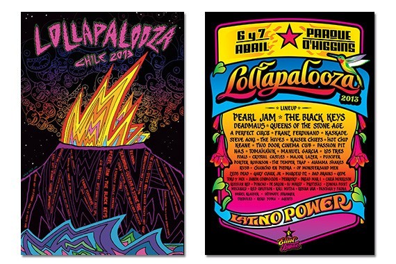 Afiches oficiales de Lollapalooza Chile 2013