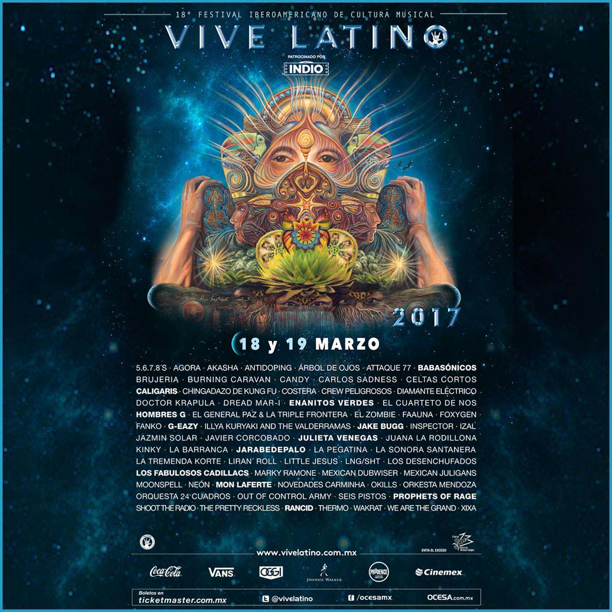 cartel de vive latino 2017