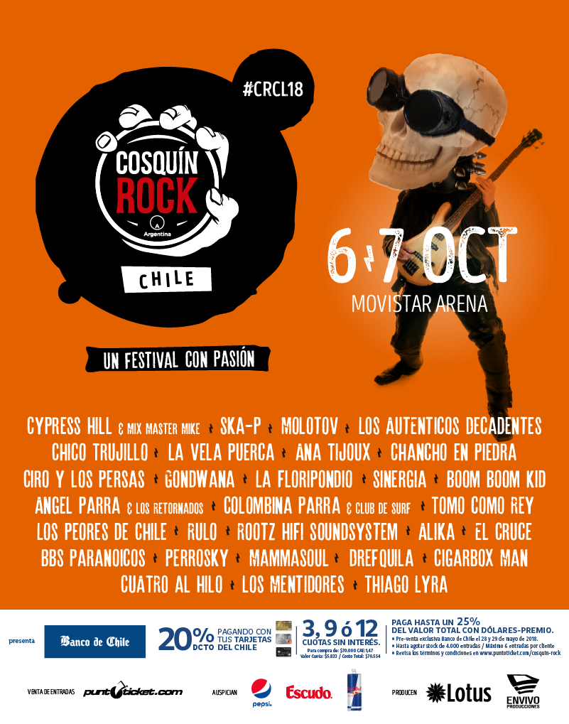 Cosquín Rock Chile 2018
